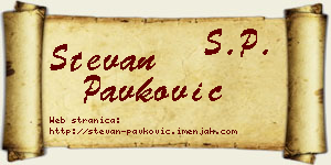 Stevan Pavković vizit kartica
